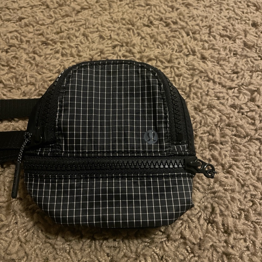 lululemon athletica Black Checkered Belt Bag